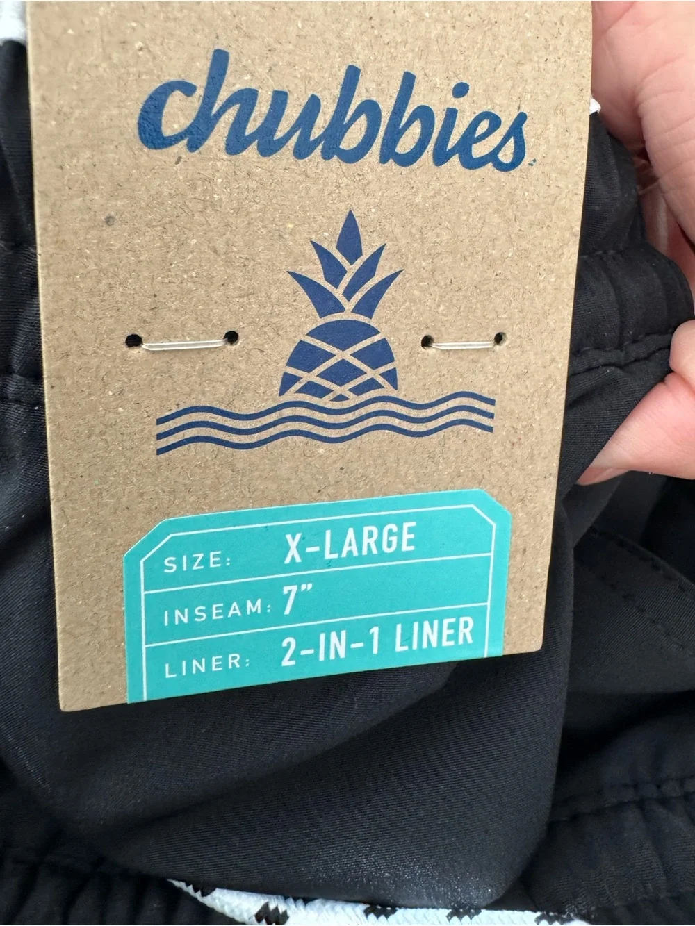 Chubbies The Capes Classic Lined Swim Trunks 7” Inseam XL New Black